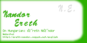 nandor ereth business card